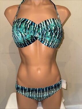 NWT Bar III bandeau bikini set size M